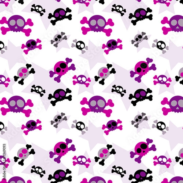 Fototapeta Girly skull background