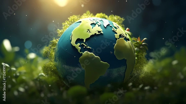 Fototapeta World environment day concept ecology protection environment, environmental protection background
