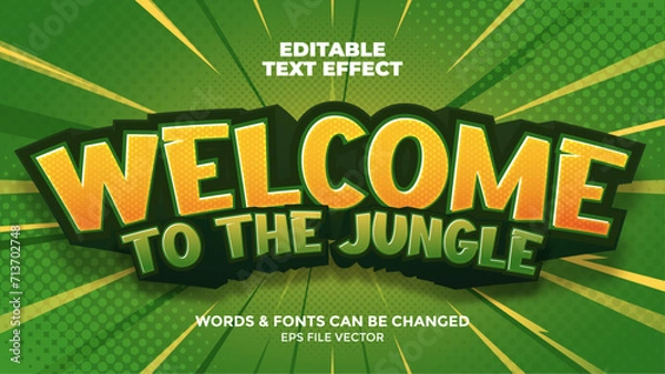 Fototapeta Welcome to the Jungle Editable Text Effect Template