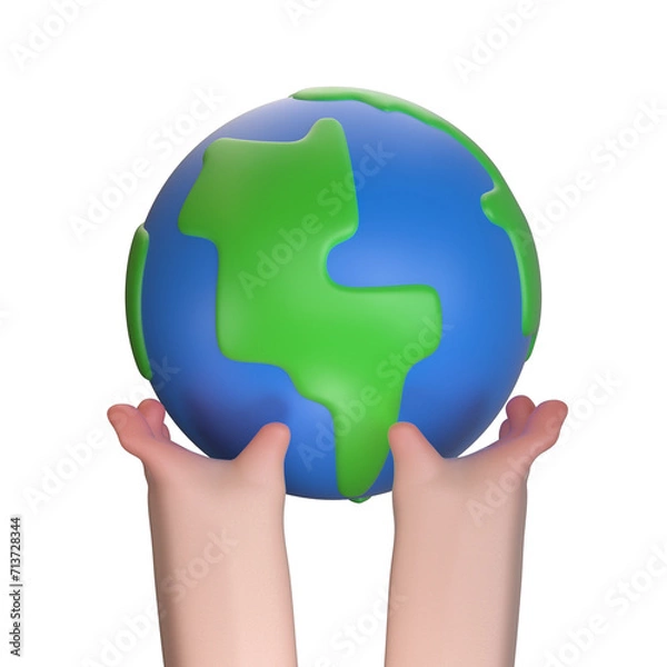 Obraz Hands holding earth