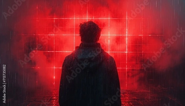 Fototapeta Grid Wipe Transition: Seamlessly Transform Your Scenes with a Striking Grid Effect. Engaging Visual Shift for Dynamic Impact,generative ai