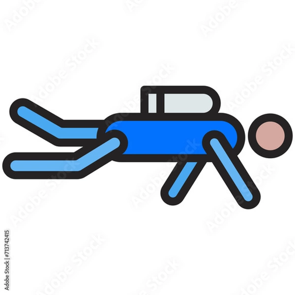 Obraz Scuba diving Icon