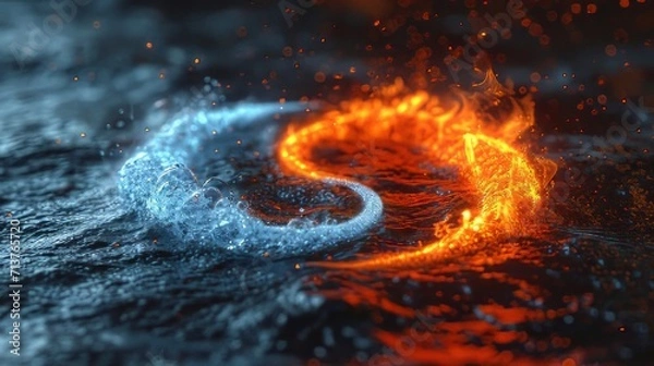 Obraz yin-yyang symbol