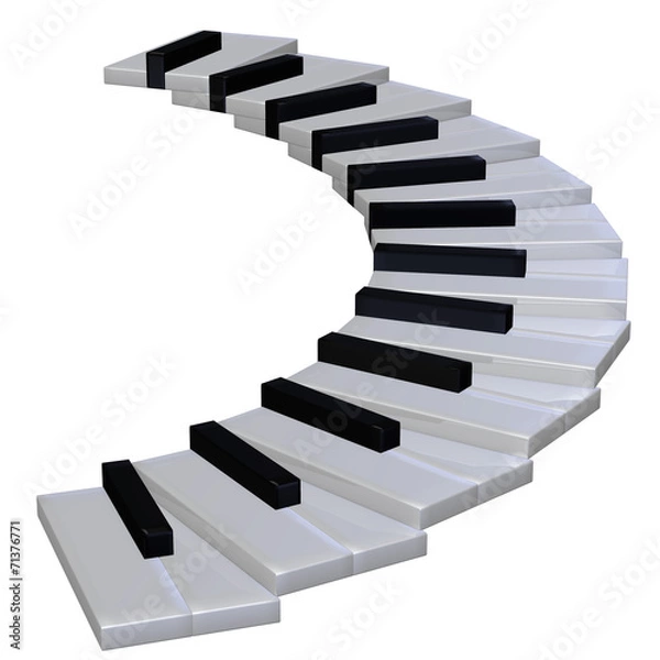 Obraz piano stairway 3d
