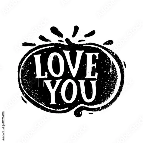 Fototapeta Vintage "Love You" lettering combines classic calligraphy with heartfelt romance. Ornate, expressive, and elegant, it captures timeless affection and nostalgia in a soulful, artistic design.