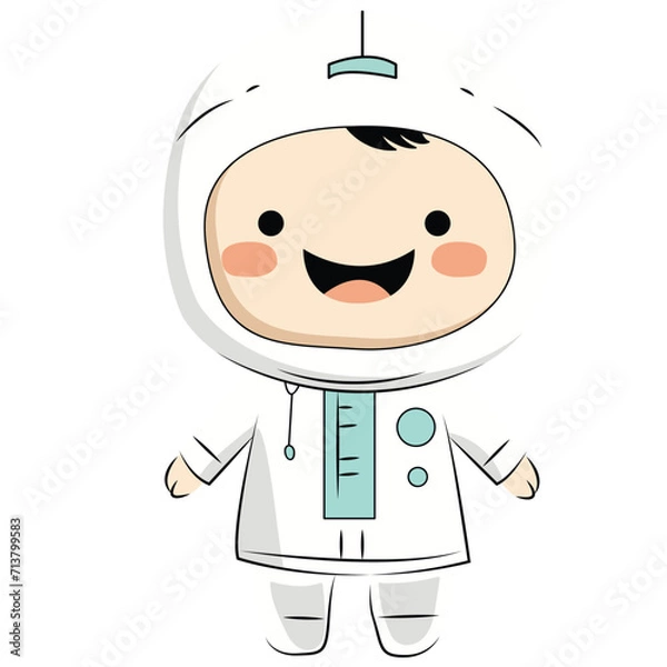 Fototapeta cute a kids doctor vector design illustration