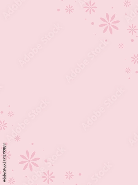 Fototapeta シンプルな花のフレーム