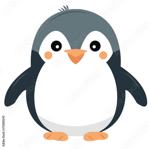 Fototapeta Penguin design element isolated Vector illustration