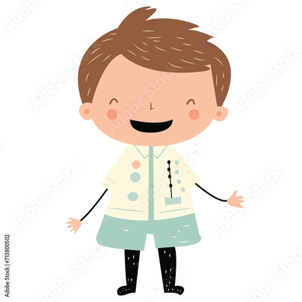 Fototapeta funny kids smile vector design illustration
