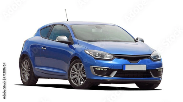 Obraz niebieski samochód