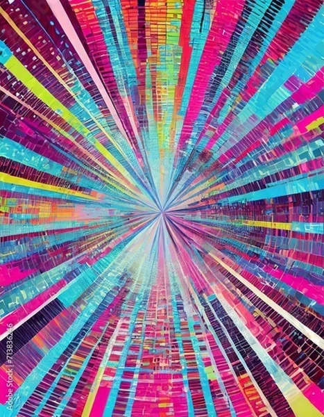 Fototapeta Abstract colorful background with rays of light