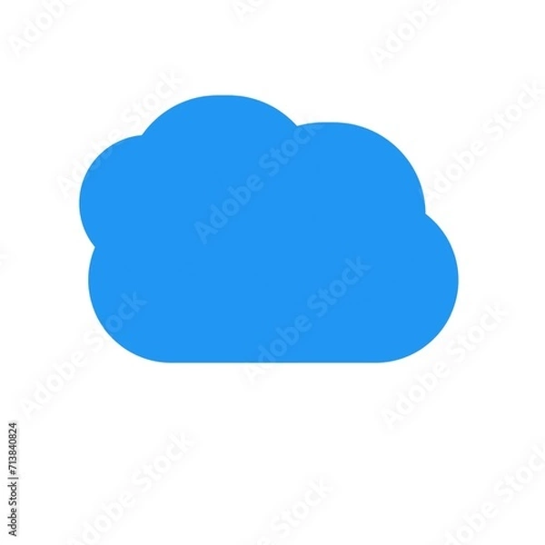 Obraz blue cloud icon isolated on white 