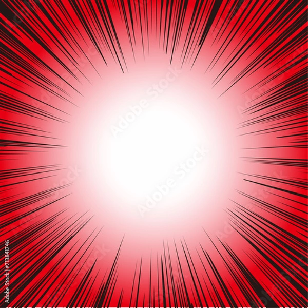 Obraz 細かめの集中線【正方形】漫画 コミック 効果