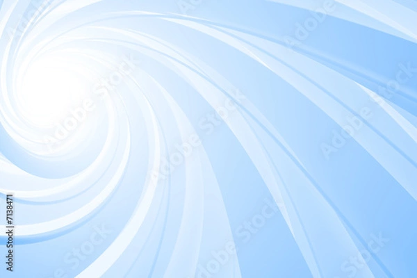 Obraz Spiral 3D, blue on white