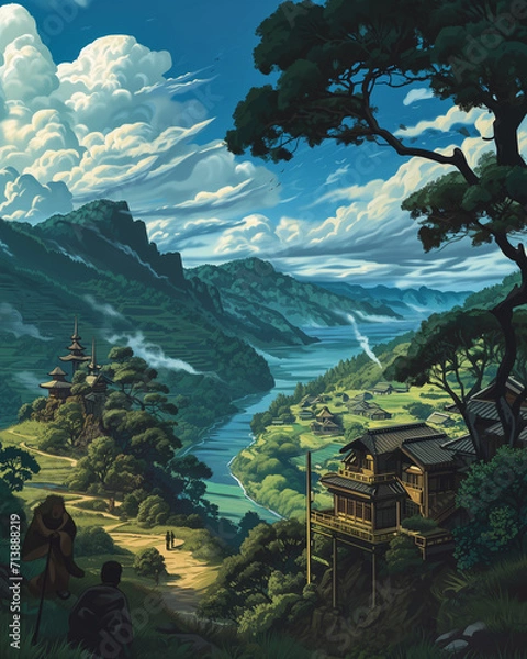 Fototapeta Mystical Valley Retreat