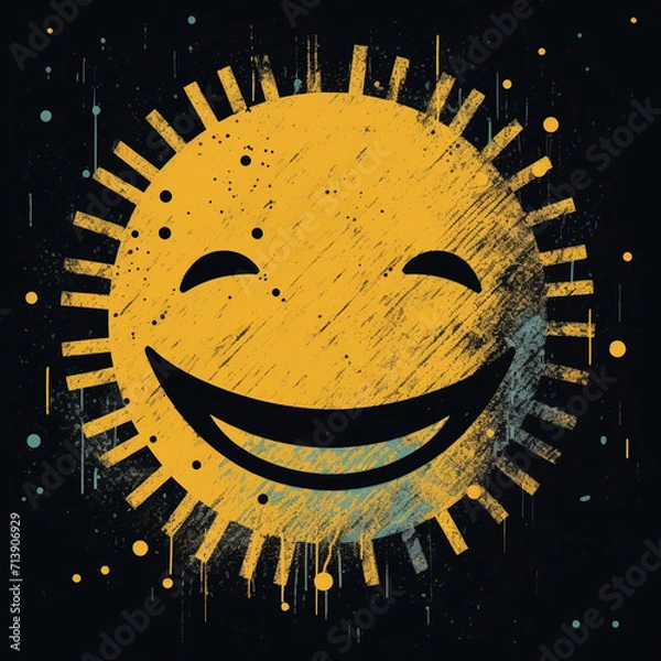 Obraz Sunny smile created with Generative Ai