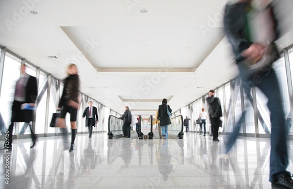 Fototapeta moving crowd. motion blur