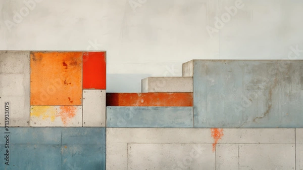 Fototapeta Muted colors minimal design background