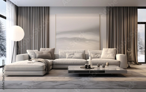 Obraz modern living room interior,generate ai	
