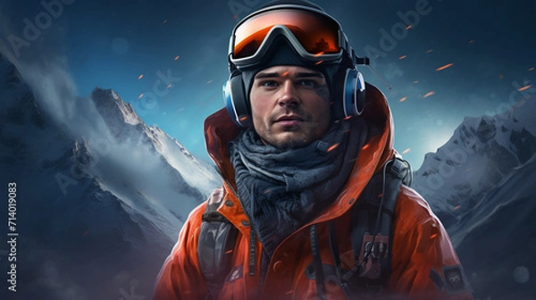 Obraz portrait of a person in a suit,generate ai	