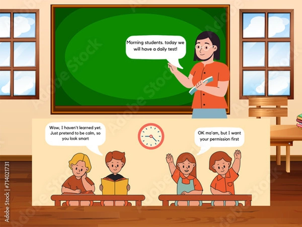 Obraz teacher in classroom