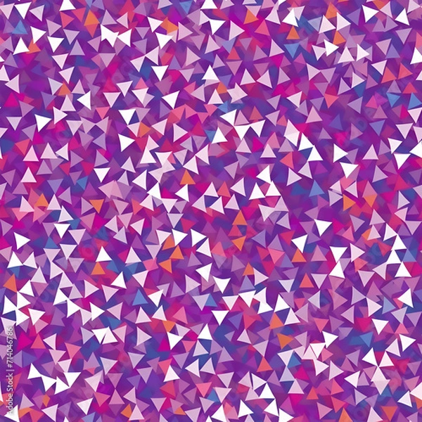 Fototapeta Seamless pattern with Triangle geometric on white background. Vector illustration.