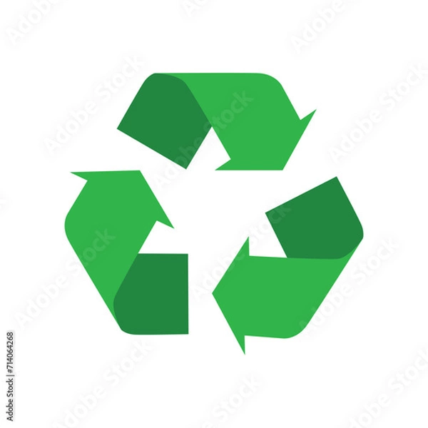 Obraz Recycle symbol green vector emoji