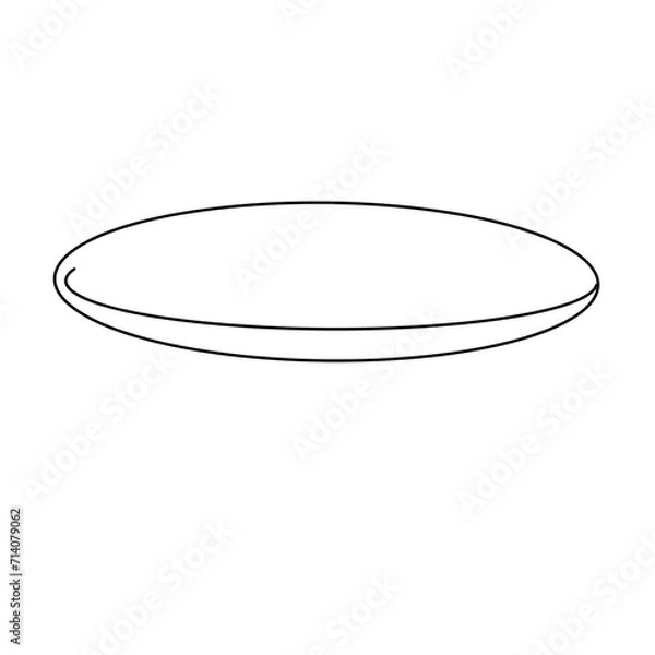 Obraz empty plate isolated on white background