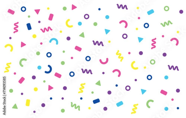 Fototapeta Party pattern confetti vector