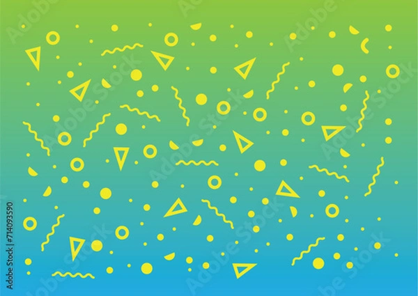 Fototapeta Party pattern confetti vector