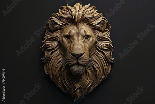 Fototapeta lion head hyperrealistic