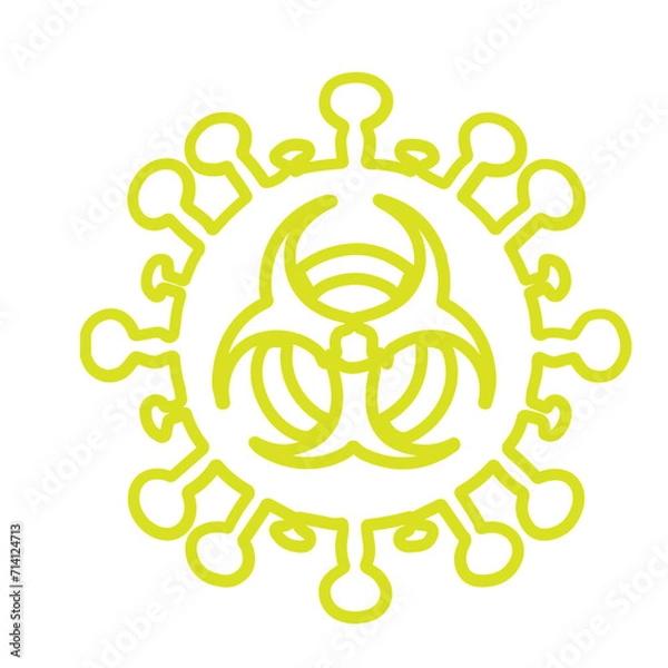 Fototapeta virus and bactery cell vector set