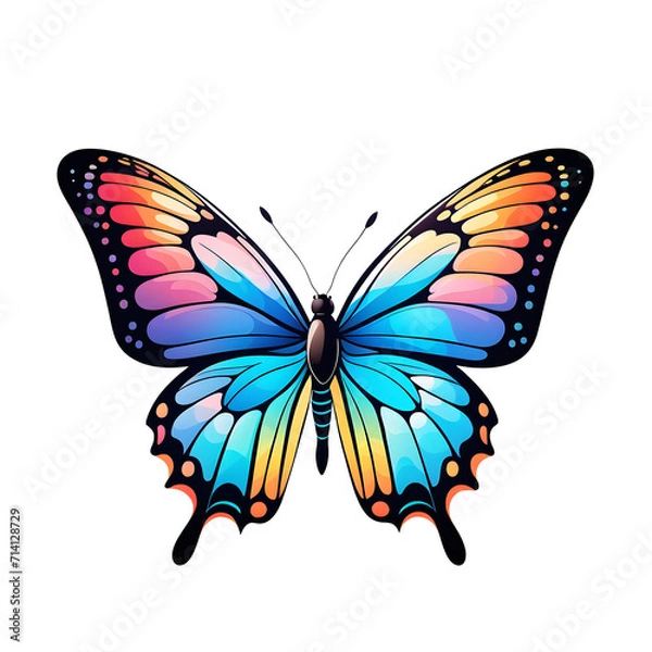 Obraz A Butterfly Illustration with Transparent Background