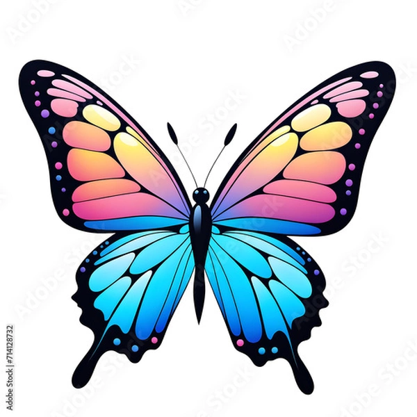 Obraz A Butterfly Illustration with Transparent Background
