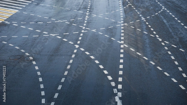 Fototapeta road markings