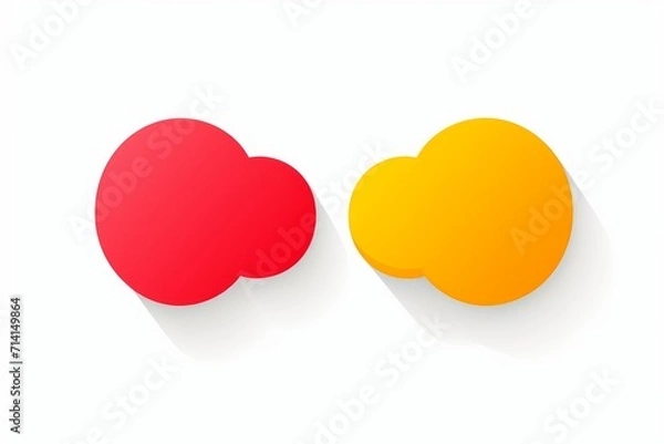 Fototapeta Speech bubble chat cloud icon illustration.