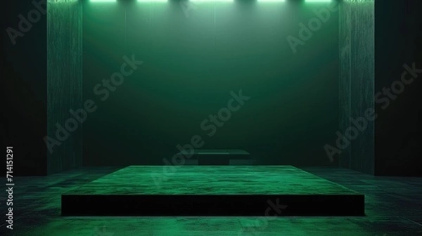 Fototapeta Podium background for promotional products. Studio podium for product advertising. Stage stand. Blank podium. Display platform
