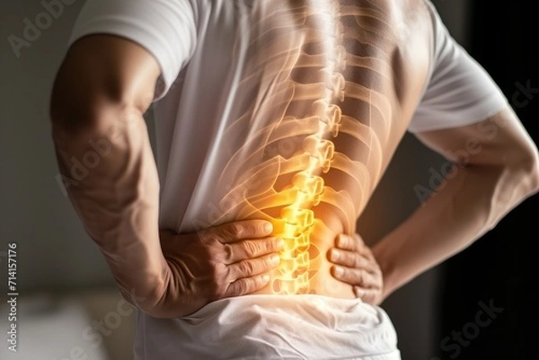 Obraz Person Suffering from Lower Back Pain