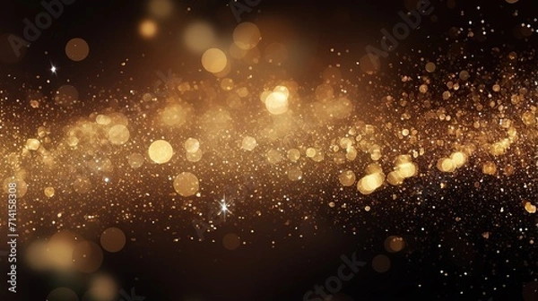 Fototapeta outer space. Abstract illustration with many lights on black background. Shining star. Decoration for holiday design.