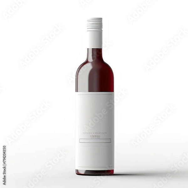 Obraz Bordolese bottle white wine design template white background