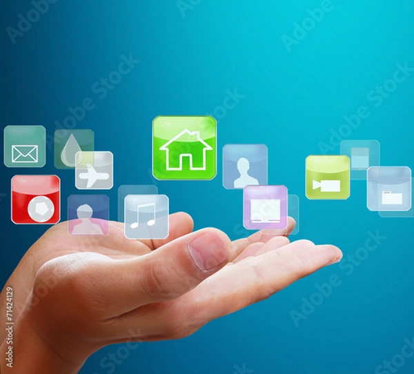 Fototapeta Social network structure