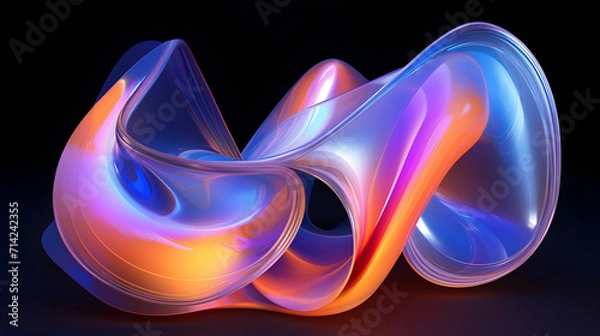 Obraz 3D Abstract shape. AI Generated.