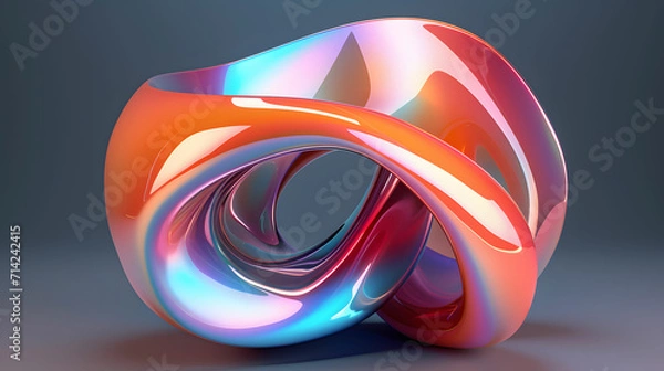 Obraz 3D Abstract shape. AI Generated.