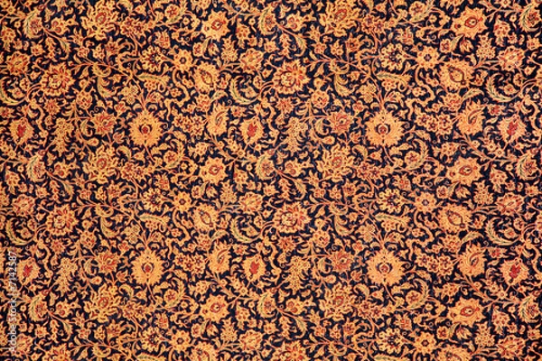 Fototapeta fragment of carpet with floral ornament