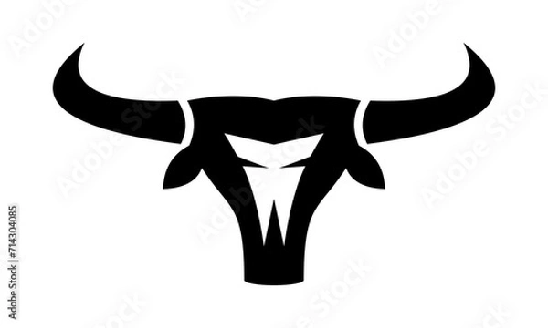 Fototapeta logo head bull concept vector