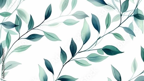 Obraz seamless background picture with leaf pattern, leaves, trees, tree branches