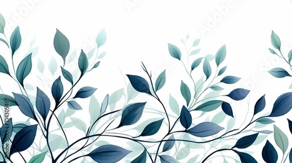 Obraz seamless background picture with leaf pattern, leaves, trees, tree branches