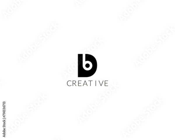 Obraz Creative Initial Letter DB Logo. Minimal Business Logo . 