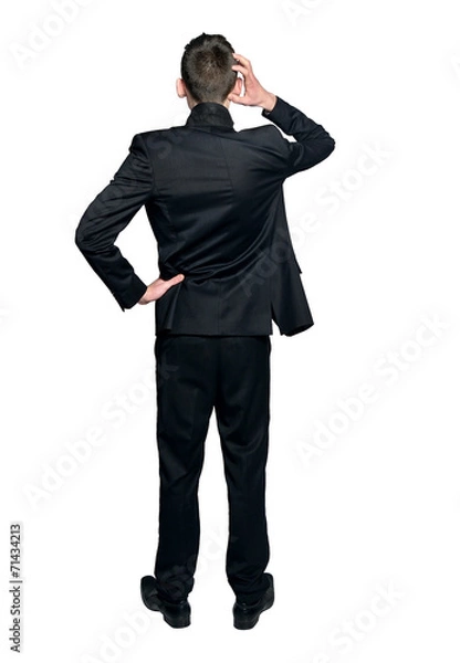 Obraz Back view of man thinking