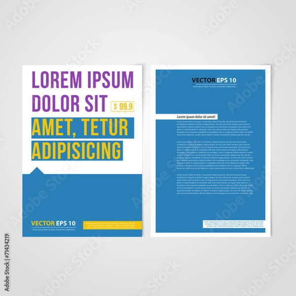 Fototapeta Flyer template back and front design.